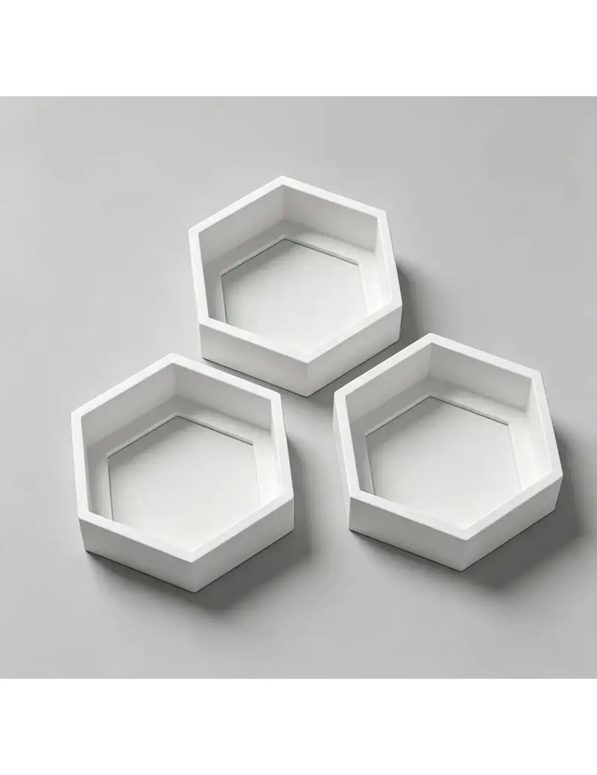 3PCS Hexagonal Suspended Storage Rack Nordic Wall Hanging Rack Living Room Entrance Creative Geometric Storage Decoration Rack