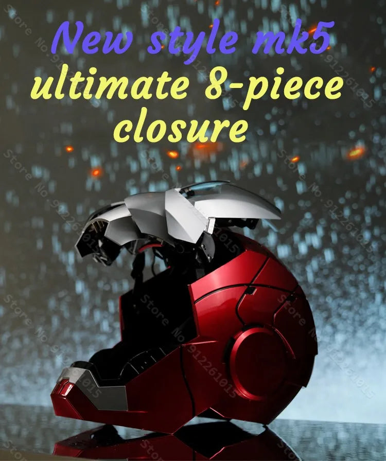 Iron Man Helmet Mk5 Electric Voice Activated Control Wearable Mask 1:1 Automatic Opening Closing Model Figure Adult Toy Gift