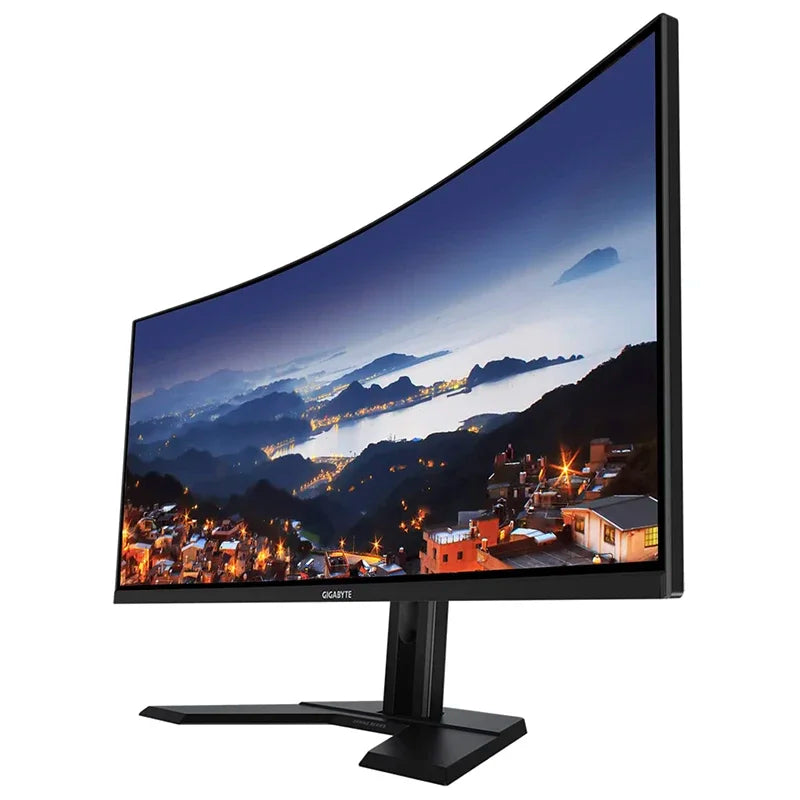 GIGABYTE G34WQC a 34" Inch 144Hz 1ms 3440 X 1440 VA 1500R Display 90% DCI-P3 VESA Display HDR400 Curved Used Gaming Monitor