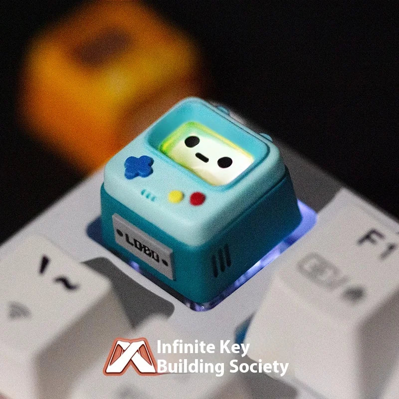 Retro Game Theme Keycaps Mechanical Keyboard 1pcs Resin Esc Keys  Layered Drip Glue Pc Gaming Keyboard Collect Gift Keycaps