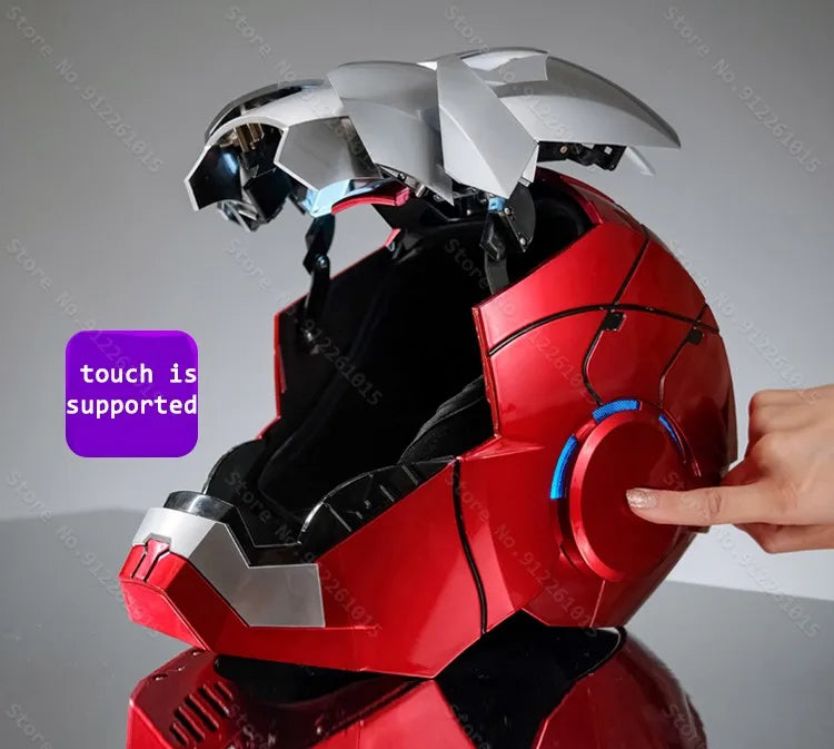 Iron Man Helmet Mk5 Electric Voice Activated Control Wearable Mask 1:1 Automatic Opening Closing Model Figure Adult Toy Gift