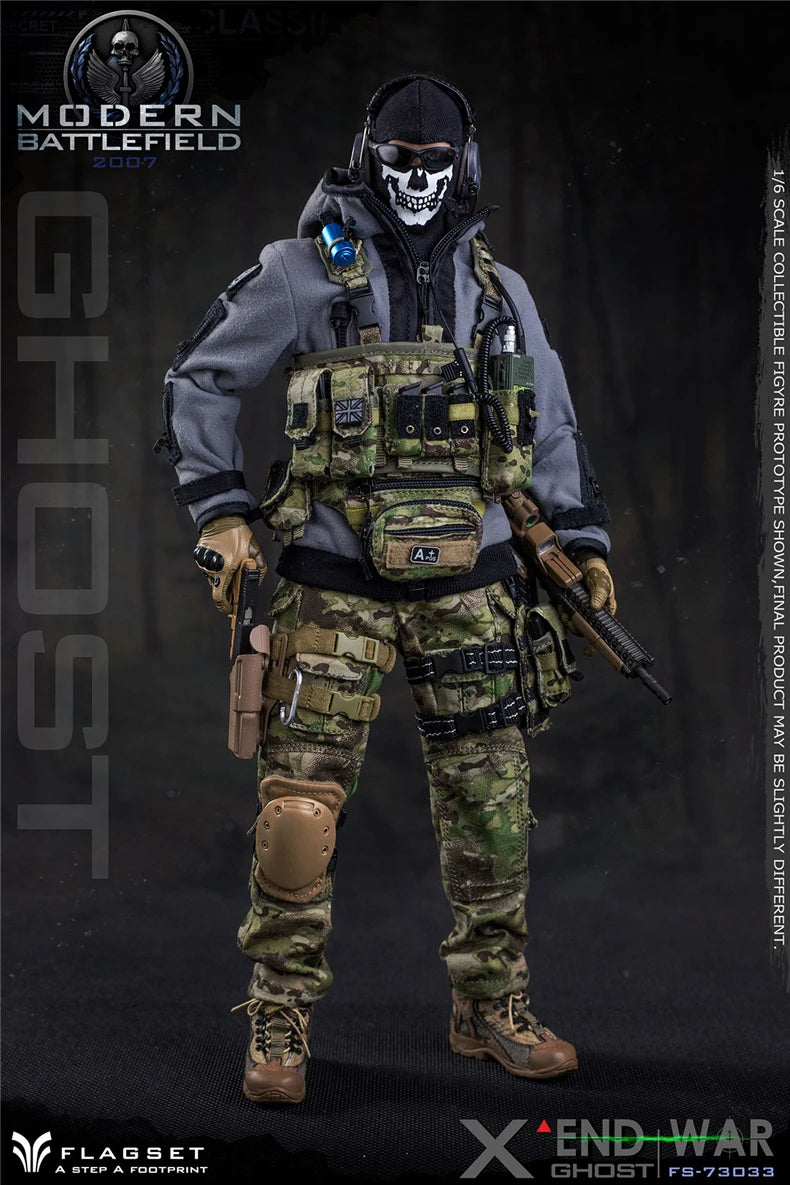 ViiKONDO 1/6 Flagset FS 73033 Ghost Action Figure Simon Riley End War COD Army Men 12inch Special Toy Model Full Set Collection