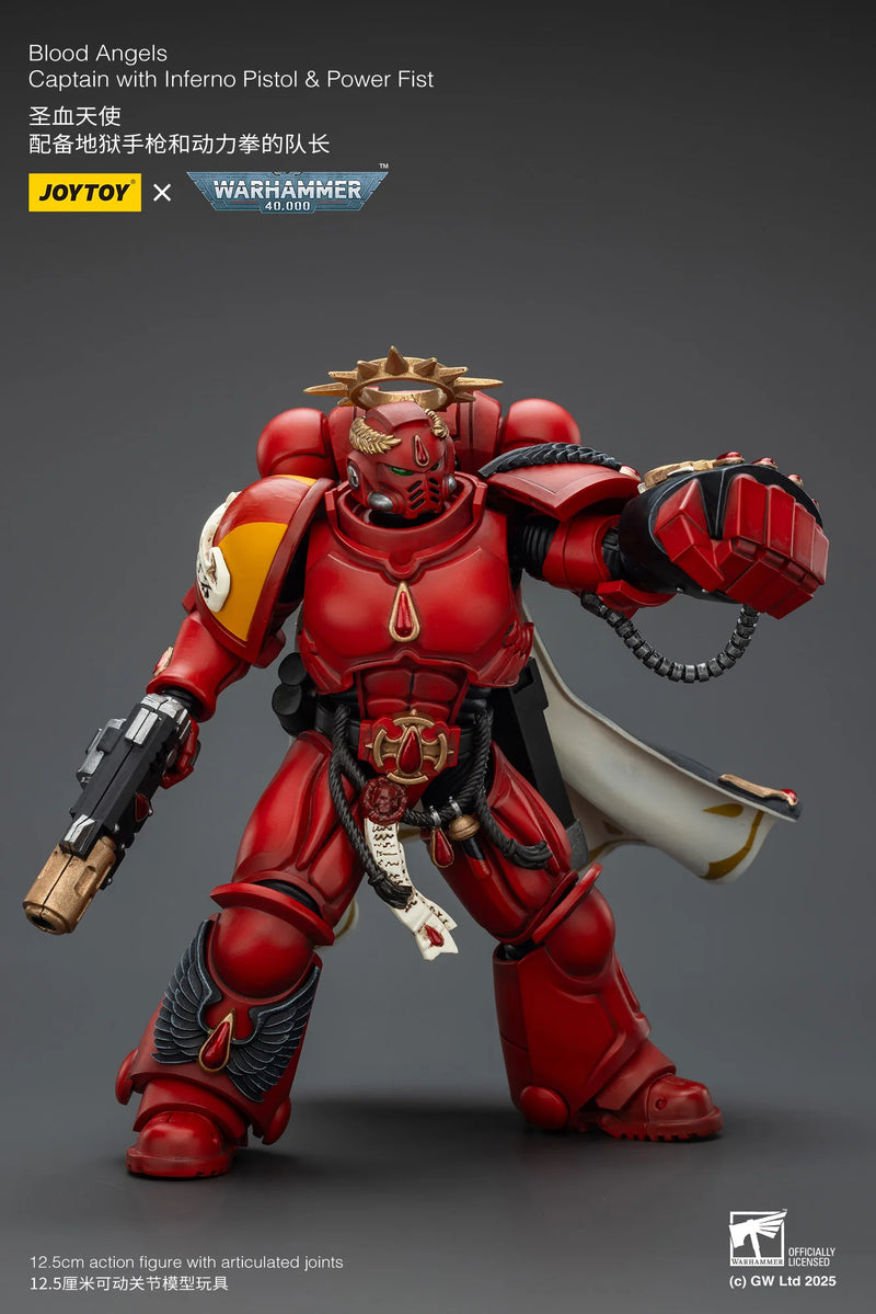 [Pre-Order]1/18 JOYTOY Action Figure 40K Blood Angels Captain and Sanguinary Priest Anime Collection Model Toy