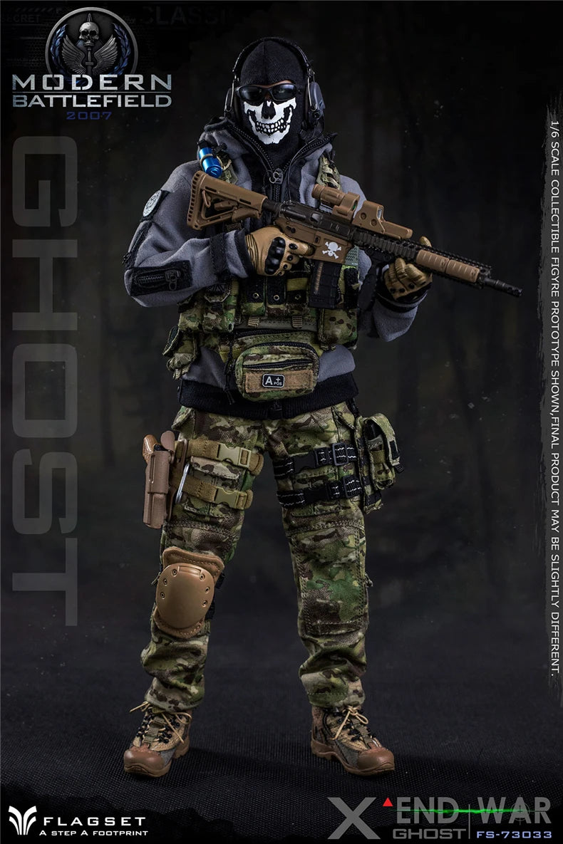 ViiKONDO 1/6 Flagset FS 73033 Ghost Action Figure Simon Riley End War COD Army Men 12inch Special Toy Model Full Set Collection