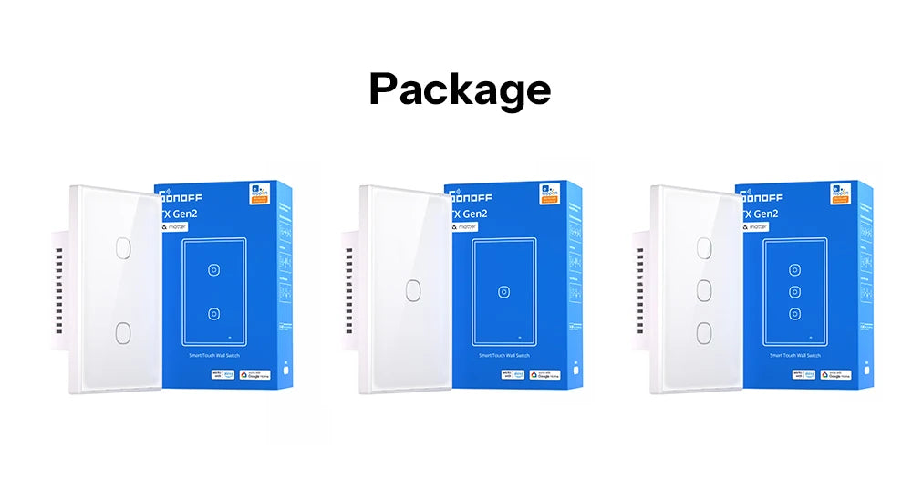 SONOFF TX Gen2 US Smart Touch Wall Switch T6 120 Matter Detach Relay Adjustable Night Switch Locator Apple Ecosystem Compatible