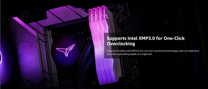 TEAMGROUP T-Force Delta RGB DDR5 Ram 32GB (2x16GB) 6000MHz PC5-48000 CL30 Intel XMP 3.0 & AMD Expo Compatible Desktop Memory