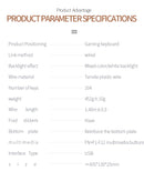 104 Keys Gaming Keyboard Wired Keyboard Color Matching Backlit Mechanical Feel Computer E-sports Peripherals for Desktop Laptop