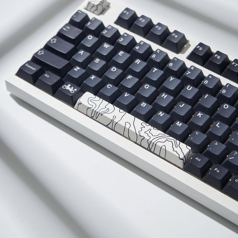 Coral Sea Keycap 4PCS Keycaps Cherry Profile Dye-Sub PBT keycaps Space Bar 6.25U ESC Enter Custom Keycap For Mechanical Keyboard