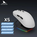 Darmoshark X5 Gaming Mouse 7Key PAW3395 Double 8K Wired Wireless 26000 DPI RGB Magnetic Charging Base Motospeed Macro Game Mouse