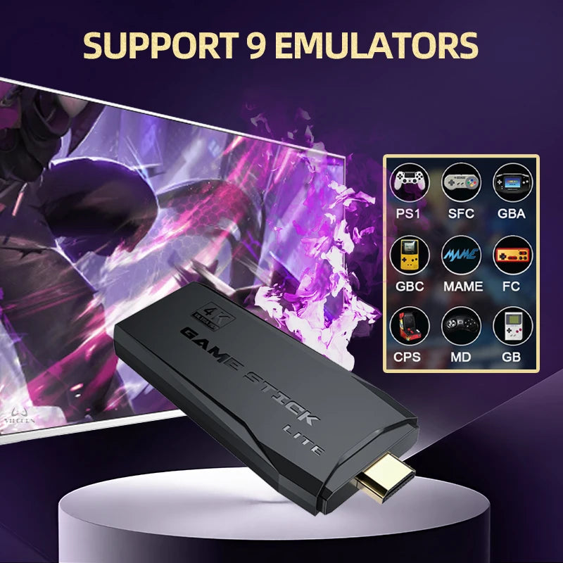 VILCORN M8 Game Stick 4K Arcade Video Game Console for MAME PS1 9 Emulator with Double Arcade Joysitck 41000 Games Retro Machine