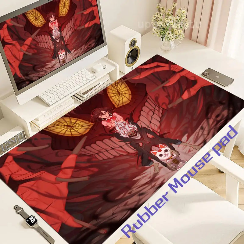 Dandadan Ayase Momo Okarun Takakura Ken Mouse pad Table Mat Gaming XXL Anime Dan da dan Mousepad Keyboard Carpet Desktop Mat