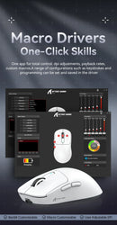 Attack Shark X3 PixArt PAW3395 Bluetooth Mouse 2.4G Tri-Mode Connection, 26000dpi, 650IPS,Lightweight Macro Gaming Mouse