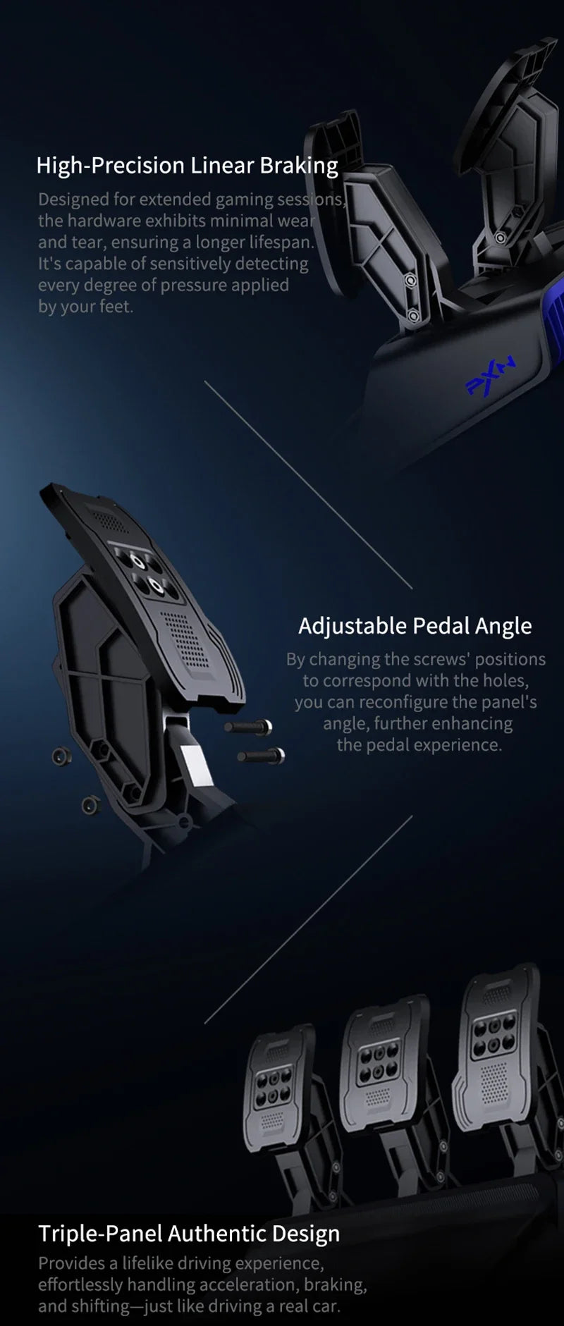 PXN V99 Racing Wheel Simulator Gaming Steering Wheel 3.2Nm Force Feedback For PC Windows 7/8/10/11,PS4,Xbox One,Xbox Series X/S