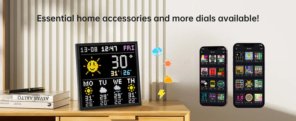 Divoom Pixoo 64 WiFi 64 X 64 LED Panel  for Gaming Room Decoration Pixel Art Display WiFi Cloud Digital Frame with APP Control,