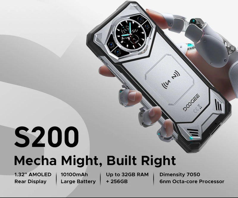 World Premiere DOOGEE S200 5G Rugged Phone 6.72" 120Hz Display 12GB RAM 256GB ROM 100MP AI Main Camera 10100mAh Android 14 NFC
