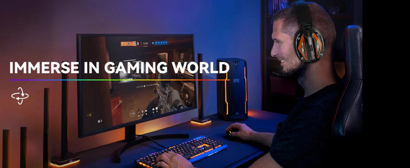 ATTACK SHARK L60 Ultra-Light Tri-Mode Gaming Headset Ultra-Light Tri-Mode Wireless Gaming Headset for PC/PS4/Xbox