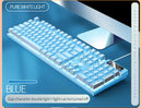 104 Keys Gaming Keyboard Wired Keyboard Color Matching Backlit Mechanical Feel Computer E-sports Peripherals for Desktop Laptop