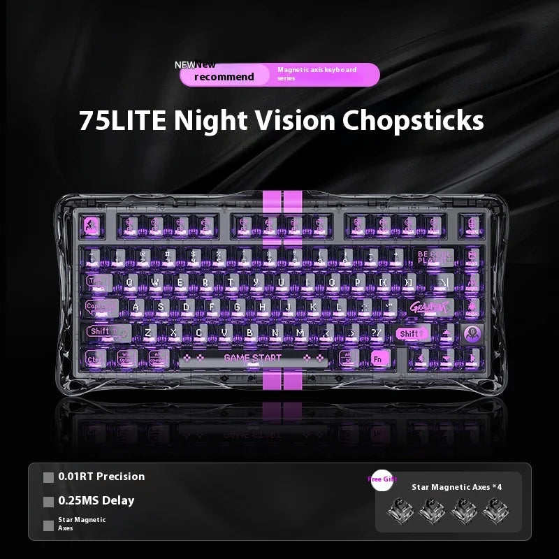 Gravastar 75k1pro Mechanical Keyboard Wireless Gaming Esports Professionali Keyboard Aluminum Customization Computer Peripherals