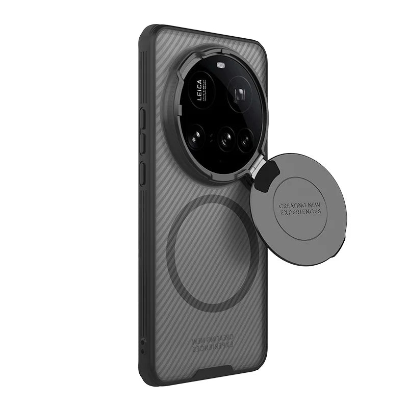 Nillkin For Xiaomi 14 15 Ultra Case CarboProp Aramid Fiber Magnetic Kevlar Aluminium Alloy Camera Lens Stand Cover