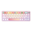 YUNZII B68 Wireless Mechanical Gaming Keyboard, Tri-Mode Hot Swappable Cute Gasket Mounted Creamy Keyboard for Win/Mac,