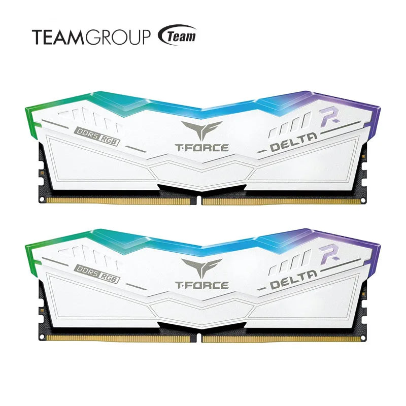 TEAMGROUP T-Force Delta RGB DDR5 Ram 32GB (2x16GB) 6000MHz PC5-48000 CL30 Intel XMP 3.0 & AMD Expo Compatible Desktop Memory