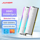 JUHOR Desktop Memory RGB DDR5 16GBX2 6000MHz 5600MHz  Dimm High speed Memoria Ram