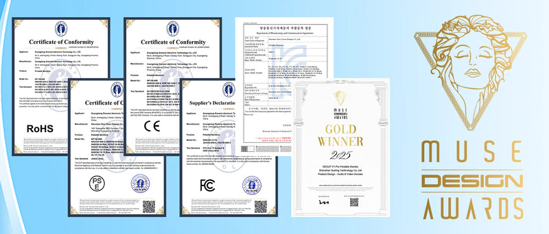 16" VEOUT Portable Monitor 1920 * 1200P IPS 16:10 Laptop Monitor with USB-C, Freesync HDMI Gaming Monitor Featuring a Kickstand