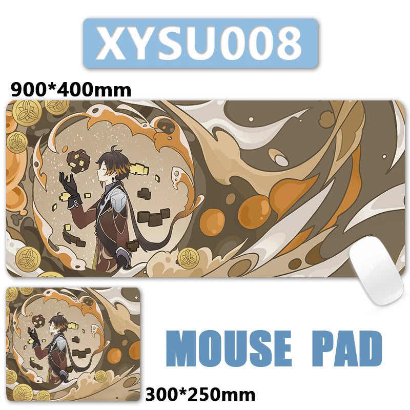 Anime Game Furina Neuvillette Mavuika Wanderer Raiden XXL Large Genshin Impact Mouse Pad Non-slip Keyboard Desk Mat Mousepad