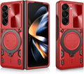 Case For Samsung Galaxy Z Fold 7 6 5 Magnetic Rota Camera Slide Protector Ring 360 Stand Cover Capa Fundas