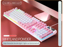 104 Keys Gaming Keyboard Wired Keyboard Color Matching Backlit Mechanical Feel Computer E-sports Peripherals for Desktop Laptop