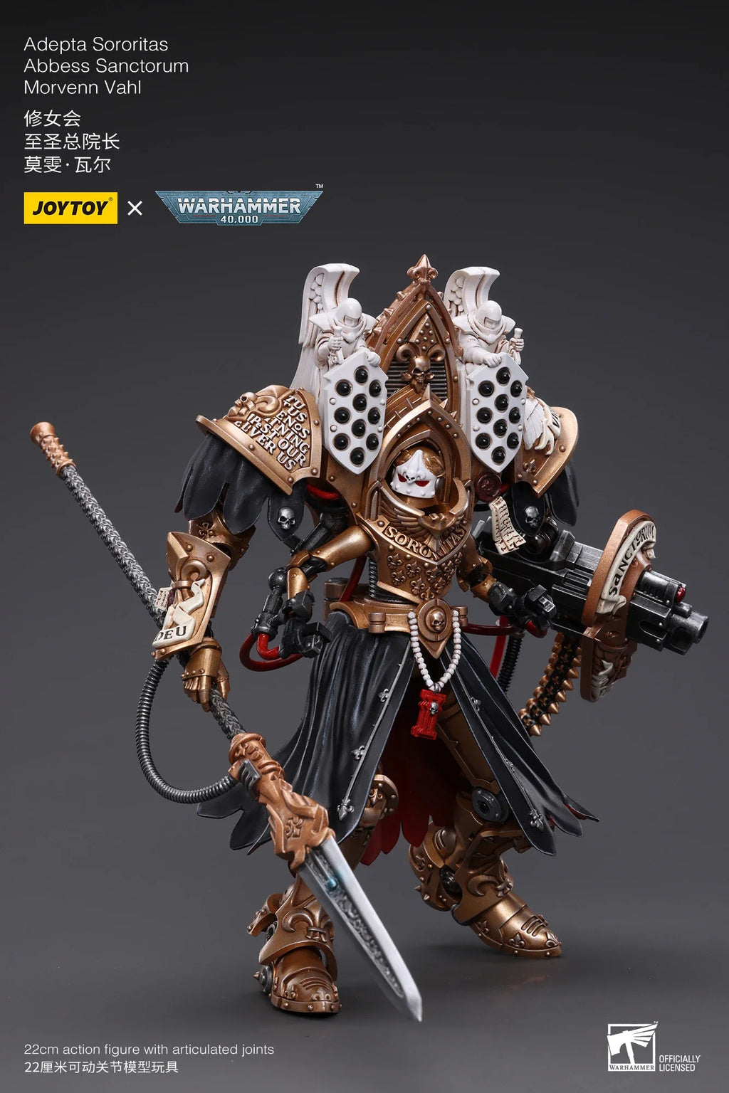 JOYTOY Warhammer 40k 1/18 Action Figures Anime Adepta Sororitas Abbess Sanctorum Morvenn Vahl Collection Model Toys