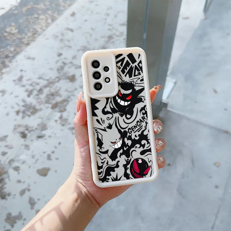 Trendy Pokemon Gengar Print Phone Case for Samsung Galaxy S25 S24 S21 S20 S22 S23 Plus Note 20 Ultra 5G S21 S20 S24 FE TPU Cover