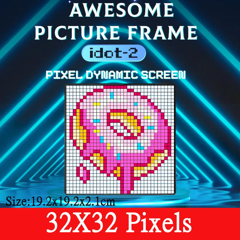 64X64 Smart LED Pixel Display RGB DIY Programmable Pixel APP Control Art Display Creative Animations For Gaming Room Decor