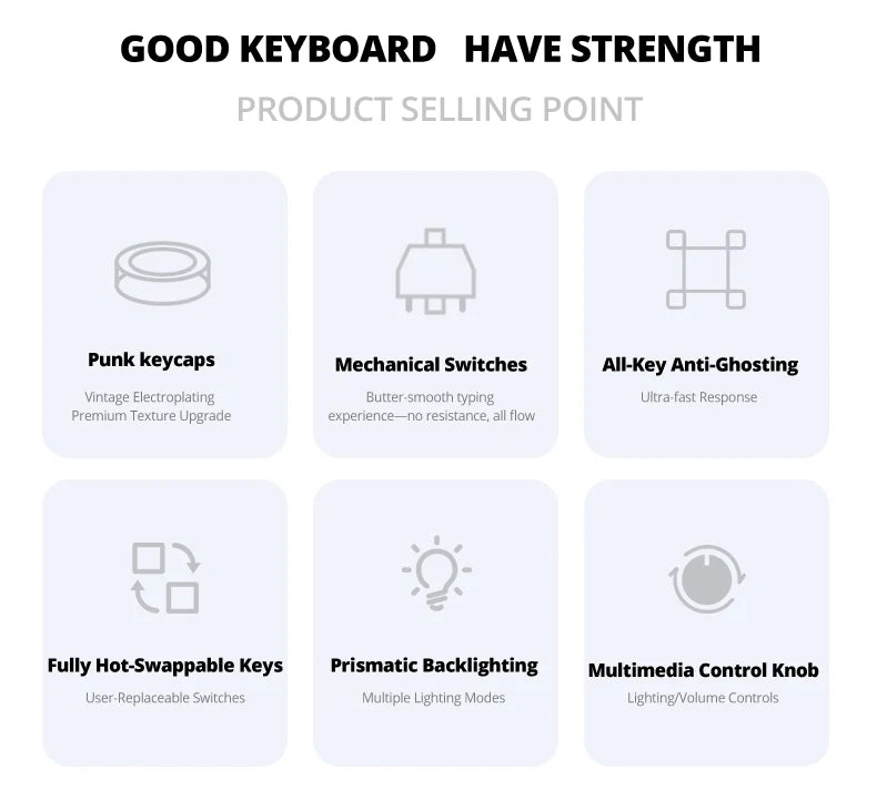 APAYADO K82 Wired Steampunk Mechanical Keyboard 75% Compact 82-Key Hot-Swappable RGB Retro Gaming Keyboard Multifunctional Knob