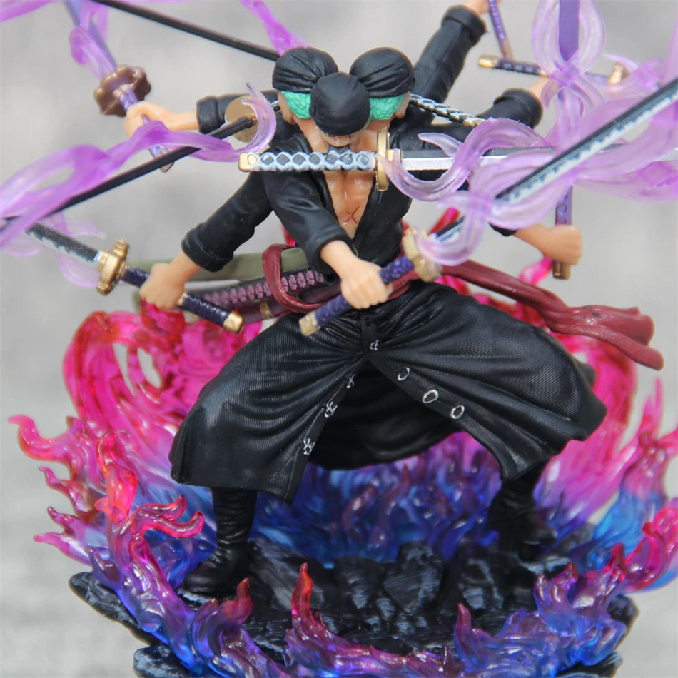 One Piece 14cm Zoro Action Figure Anime Figure Asura Roronoa Zoro Statue Action Figure Collection Model Kid Toy for Xmas Gifts