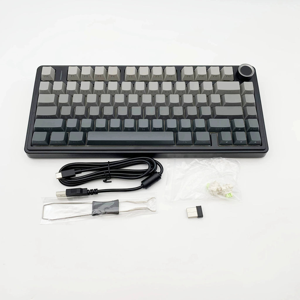 AULA F75 Wireless Game Mechanical Keyboard RGB Customized 75% Layout Side-engraving Gasket Mounted PBT Gradient Keycaps Keyboard