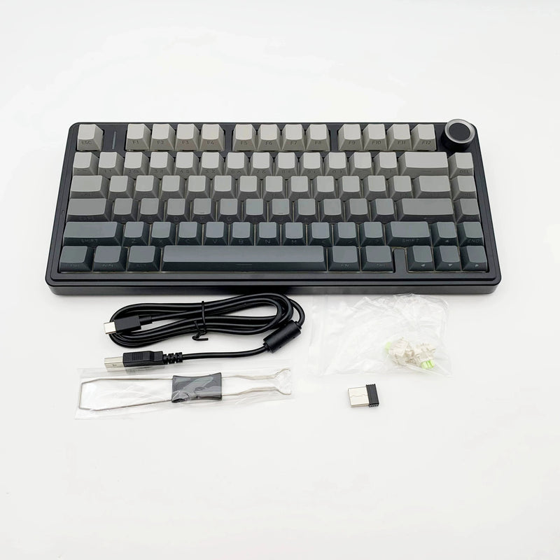 AULA F75 Wireless Game Mechanical Keyboard RGB Customized 75% Layout Side-engraving Gasket Mounted PBT Gradient Keycaps Keyboard