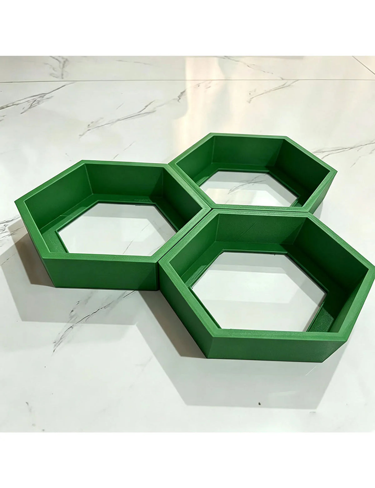 3PCS Hexagonal Suspended Storage Rack Nordic Wall Hanging Rack Living Room Entrance Creative Geometric Storage Decoration Rack