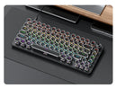 APAYADO K82 Wired Steampunk Mechanical Keyboard 75% Compact 82-Key Hot-Swappable RGB Retro Gaming Keyboard Multifunctional Knob