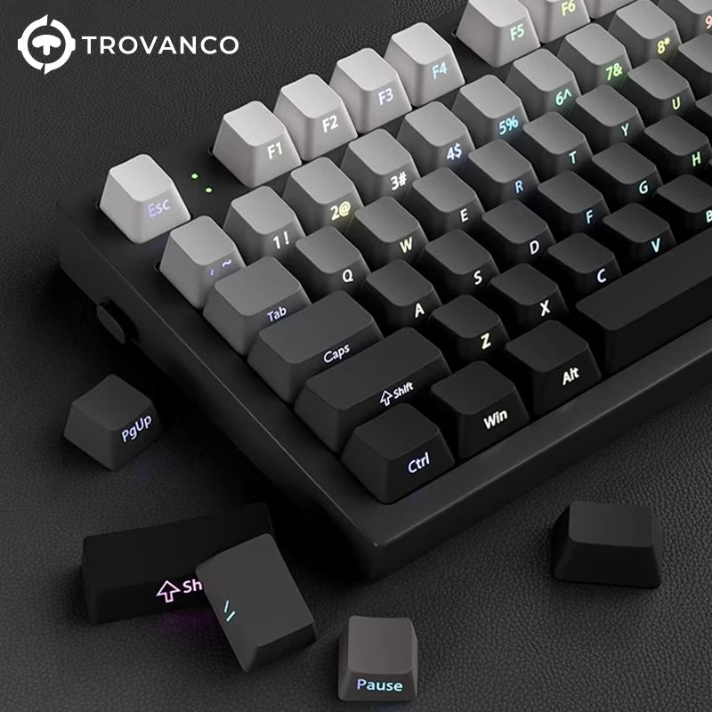 130 keys Gradient Keycaps Side Printed  PBT Double Shot OEM Profile for MX Switches Gaming Keyboard key caps