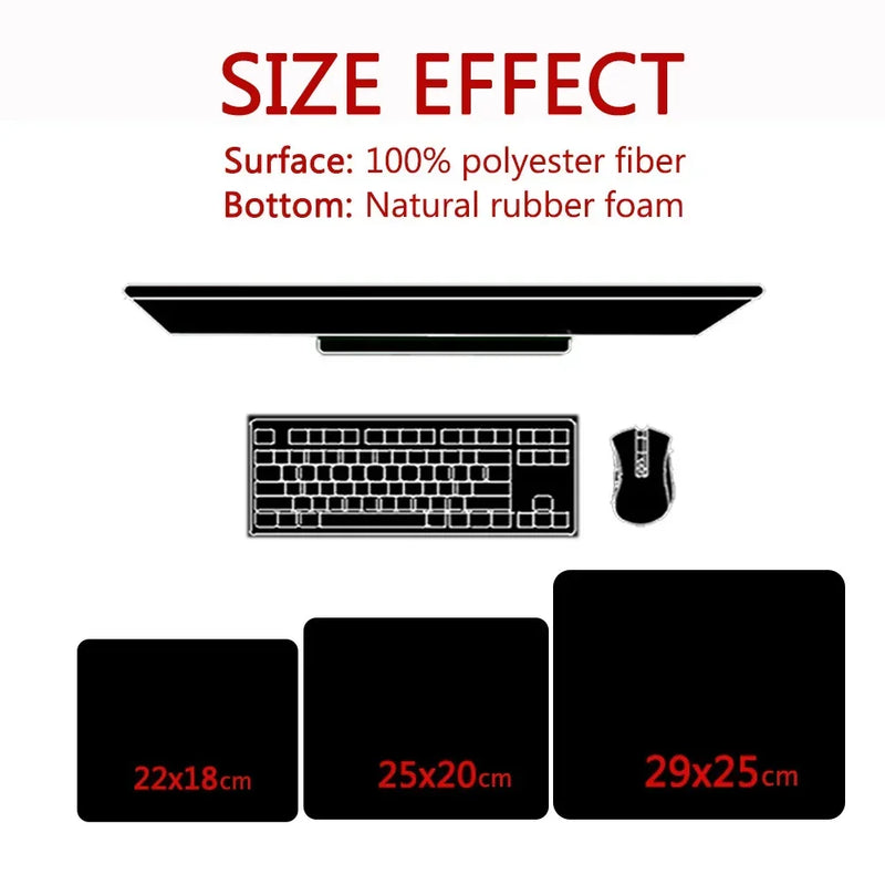 Fluid Mouse Pad Large Square Computer Office Game Table Mats Rubber Anti-slip Mousepads Small Decor Desk Pads Multiple Sizes