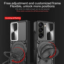 Case For Samsung Galaxy Z Fold 7 6 5 Magnetic Rota Camera Slide Protector Ring 360 Stand Cover Capa Fundas