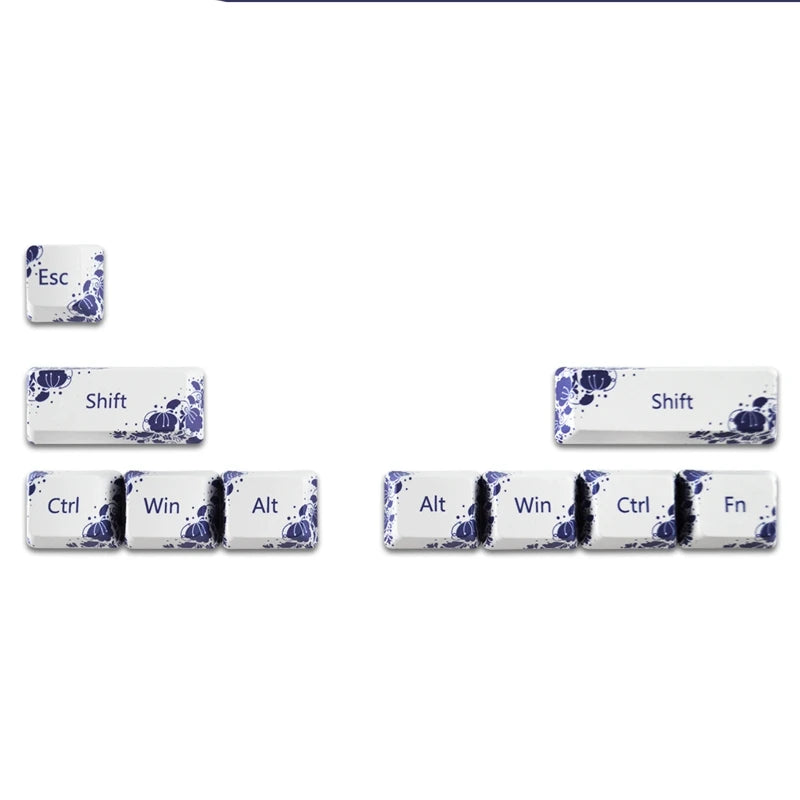 10 Pcs CMYK Dye Sub PBT Keycaps WIN Color Thermal Sublimation R1 SHIFT Large Key Position Supplement Keycaps Vary Themes