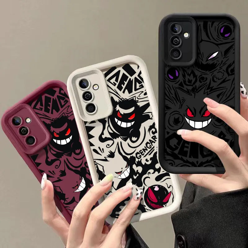 Trendy Pokemon Gengar Print Phone Case for Samsung Galaxy S25 S24 S21 S20 S22 S23 Plus Note 20 Ultra 5G S21 S20 S24 FE TPU Cover