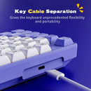 Ajazz AK870MC Wired Mechanical Gaming Keyboard 75% Layout Hot Swap Keyboards 87 Keys Red Brown Switch for Laptop Desktop PC