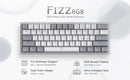 Redragon K617 Fizz 60% Wired RGB Gaming Keyboard, 61 Keys Hot-Swap Compact Mechanical Keyboard Red Switch