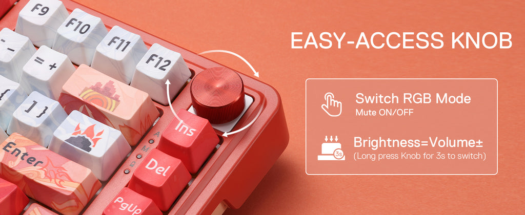 Redragon K673 PRO SE 81 Keys Wireless RGB 3-Mode Anime Mechanical Hot-Swap Socket Gaming Keyboard, Custom Hi-Fi Linear Switch