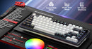 Redragon K673 PRO 75% Wireless Gasket RGB Gaming Keyboard, 3-Modes 81 Keys Compact Mechanical Keyboard Hot-Swap Red Switch