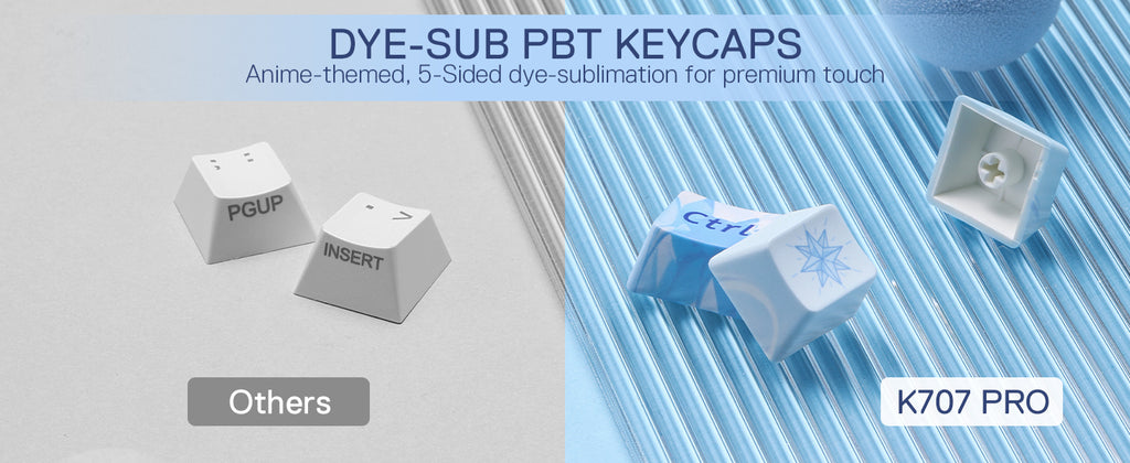 Redragon K707 PRO SE 80% Wireless Gasket RGB 3-Modes 87 Keys Gaming Mechanical Hot-Swap Keyboard, Mint Mambo Switch